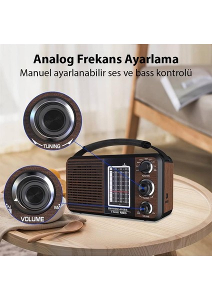 USR11 Portatif Analog Radyo Fm-Usb-Sd/mmc-Aux (88-108 Fm Frekans Aralığı)