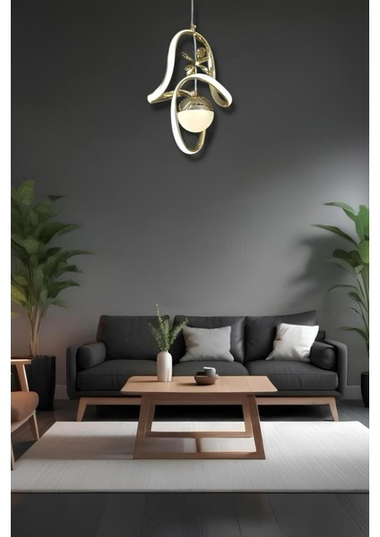 Noel Gold 3 Renk Modern Sarkıt LED Avize fırsatları