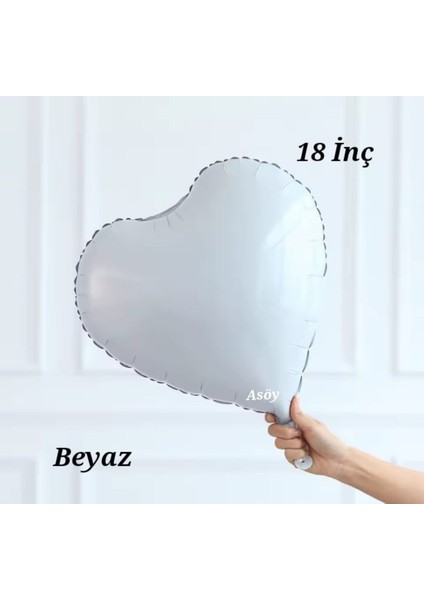 Retro Kalp Folyo Balon 18 Inç 45 cm
