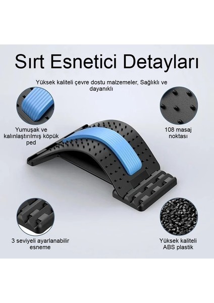 Ayarlanabilir Bel Masaj ve Destek Cihazı Ergonomik ve Çok Fonksiyonlu modelleri