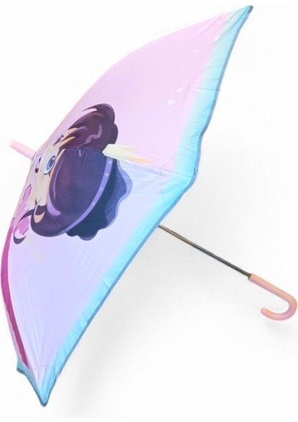 Kız Çocuk Baston Şemsiye Reflektörlü Karakter Desenli Boyu 70 cm Çapı 80 cm 6 Telli Isim Etiketli fiyatları