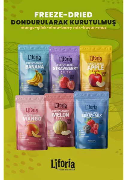 6’lı Dondurulmuş Meyve - Sağlıklı Atıştırmalık - Muz Elma Çilek Mango Berry Mix Kavun