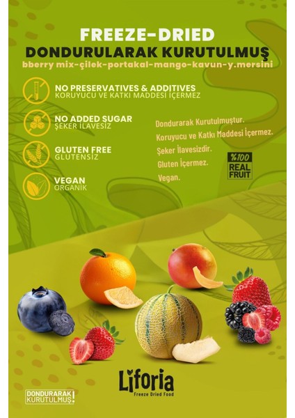 6’lı Dondurulmuş Meyve - Sağlıklı Atıştırmalık - Mango Berry Mix Portakal Yaban Mersini Çilek Kavun fiyatları