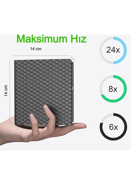 Type-C USB DVD Harici Yazıcı 3.0 Hızlı Okuma/yazma Tak Çalıştır Taşınabilir Geniş Uyumluluk Az Güç