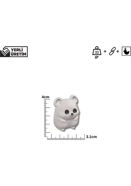 Beyaz Lemur Anahtarlık – Örgü Desenli Sert ve Ağır Figür | Dekoratif Aksesuar fırsatları