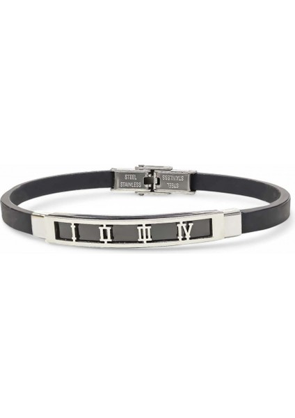 Roma Rakam Desenli Çelik Bileklik modelleri