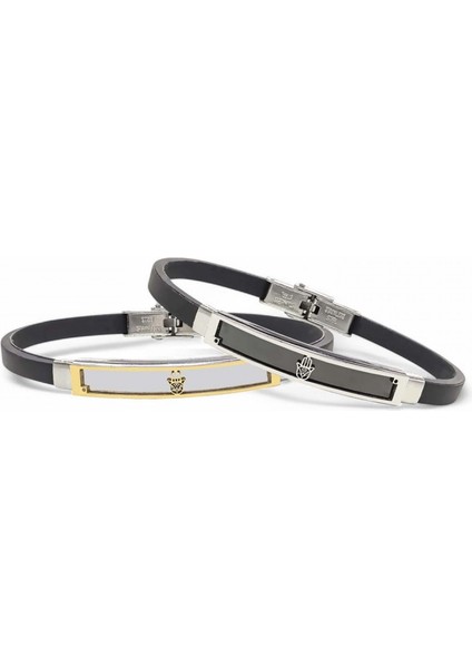 Fatma Ana Eli Desenli Çelik Bileklik