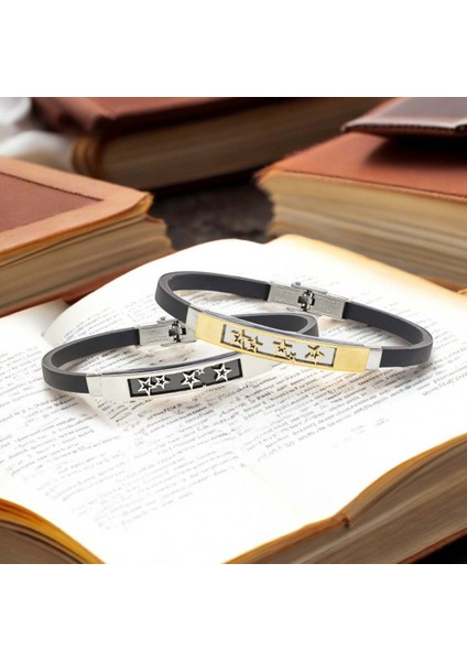 Galaksi Yıldızlar Desenli Çelik Bileklik