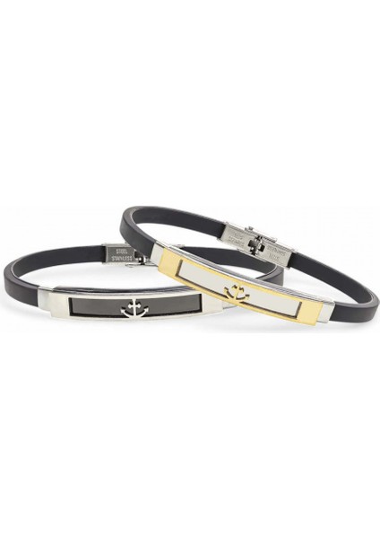 Çapa Desenli Çelik Bileklik