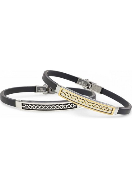 Deniz Dalgası Desenli Çelik Bileklik