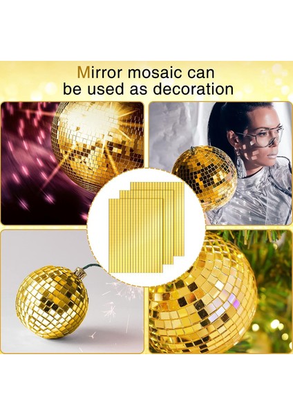 3’lü Kendinden Yapışkanlı Gold Ayna Mozaik Disco Sticker Duvar Çerçeve Eşya Dekoratif Kaplama 30X30 fırsatları