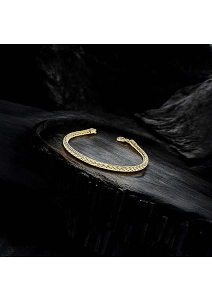 Oval Kral Bakla Örgülü Sarı Çelik Zincir Bileklik 4mm fırsatları