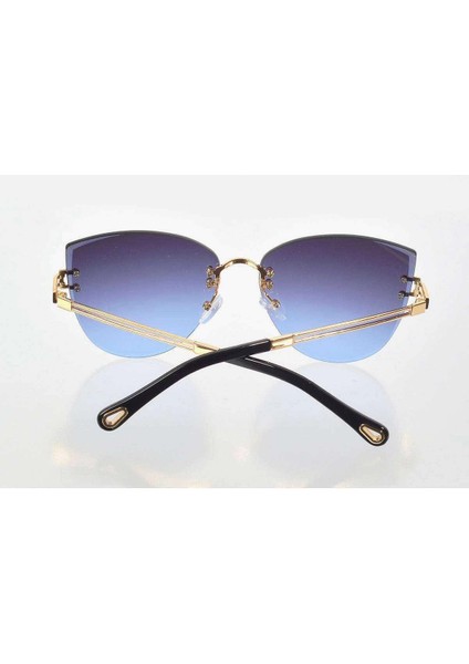 Litaetrend Kadın Lüks Mavi Renkli Cam Güneş Gözlüğü - Moda Gözlük modelleri