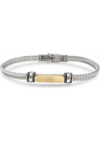 Maltese Cross Çelik Hasır Örgülü Ayarlanabilir Bileklik