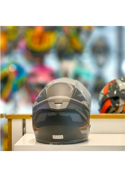 JK-516 Yazlık Motosiklet Kaskı Güneş Vizörlü Siyah Grafik H1 modelleri