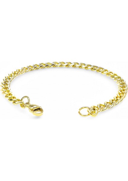 Yassı Mariner Sarı Çelik Zincir Bileklik 1.6X6MM