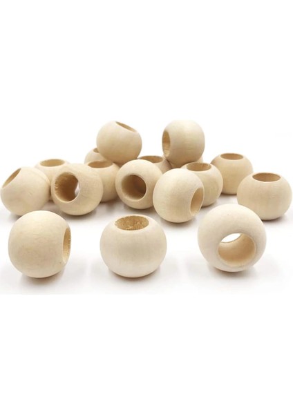 60 gr (60 Adet) Ahşap Boncuk 15 mm Çap x 10 mm Delik Doğal Yuvarlak Ahşap Makrome El Işi Çanta modelleri