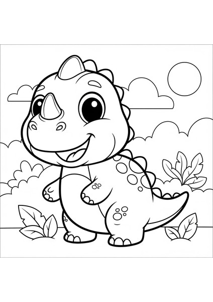Çocuklar Için Sevimli Dinozor Akrilik Boyama Seti & Tuval | Jurassic Temalı Eğitici Hobi Kiti fiyatları