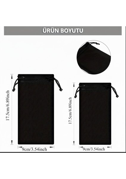 Mikrofiber Gözlük Kesesi Bağcıklı Kapatma ile Dayanıklı Dokuma Gözlük Leri Korur 2 -Adet modelleri