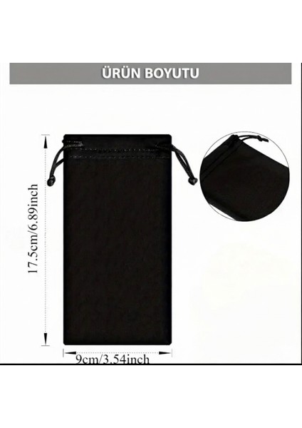 Mikrofiber Gözlük Kesesi Bağcıklı Kapatma ile Dayanıklı Dokuma Gözlük Leri Korur 2 -Adet fırsatları