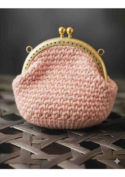 “el Örgüsü Makrome Klipsli Cüzdan