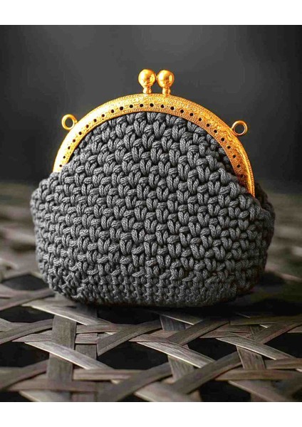 “el Örgüsü Makrome Klipsli Cüzdan