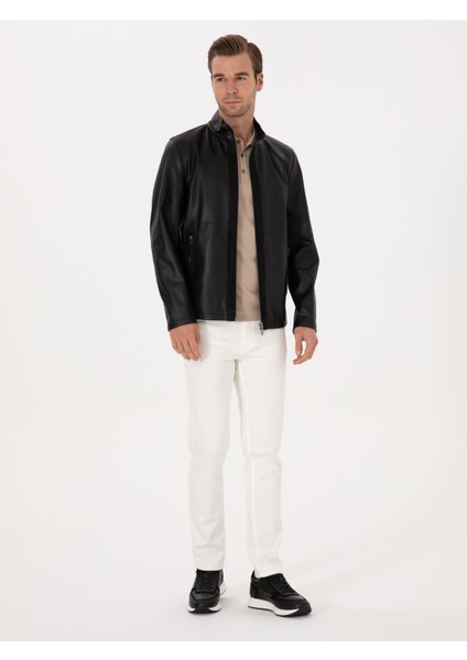 Erkek Siyah Suni Deri Mont 50314571-VR046