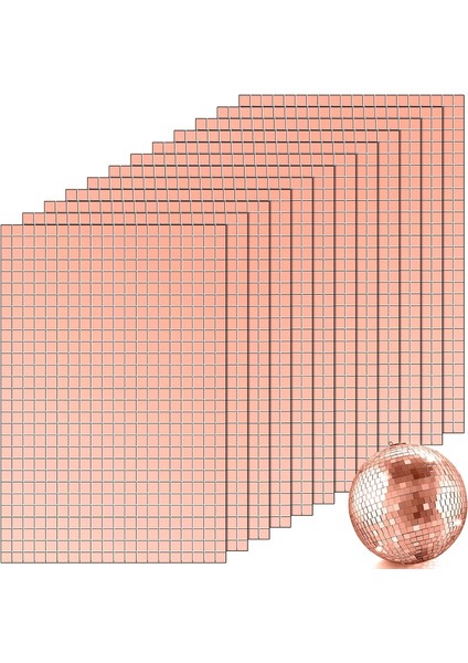 1’li Kendinden Yapışkanlı Rose Ayna Mozaik Disco Sticker Duvar Çerçeve Eşya Dekoratif Kaplama 30X30 modelleri