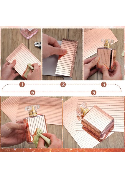 3’lü Kendinden Yapışkanlı Rose Ayna Mozaik Disco Sticker Duvar Çerçeve Eşya Dekoratif Kaplama 30X30 fırsatları