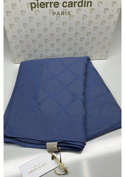 Lyocell Monogram Şal 1080800-922 Kot Mavi
