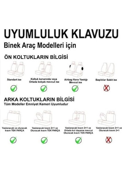 Fiat Linea Active Plus Uyumlu Oto Koltuk Kılıfı Deri Detaylı Kumaş Vista Bej Siyah modelleri