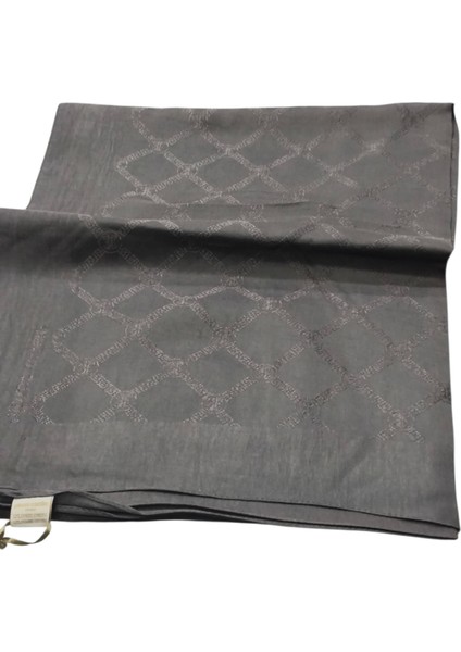 Lyocell Monogram Şal 1080800-973 Antrasit