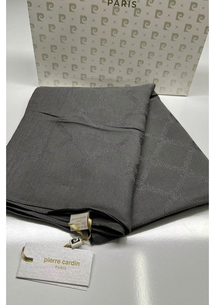 Lyocell Monogram Şal 1080800-912 Antrasit