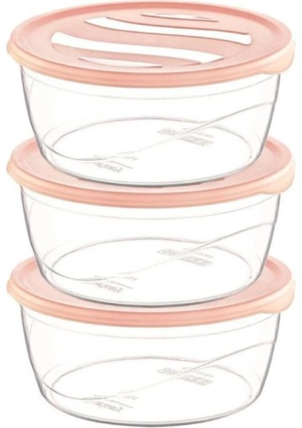 Saklama Kabı Karizma Yuvarlak 3lü No:2 -ÇNK2149