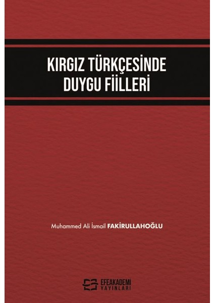 Kırgız Türkçesinde Duygu Fiilleri