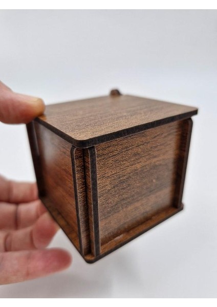 Ahşap Dekoratif Kutu 6 cm x 6 cm x 5,5 cm fırsatları