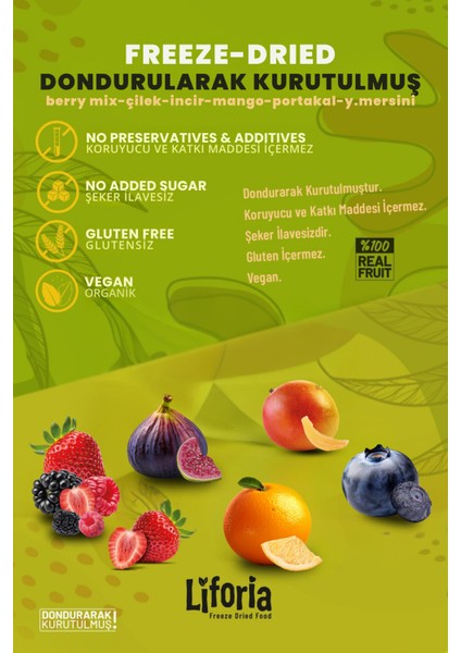 6’lı Dondurulmuş Meyve - Sağlıklı Atıştırmalık - Çilek Mango Incir Yaban Mersini Berry Mix Portakal fiyatları