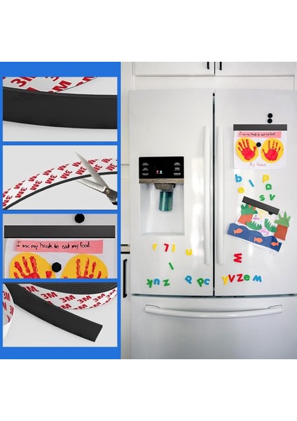 Kendinden Yapışkanlı Manyetik Şerit Bandı Esnek Kolay Kesim Mıknatıslı Güçlü Tutunan Bant 1m x 2 cm fırsatları