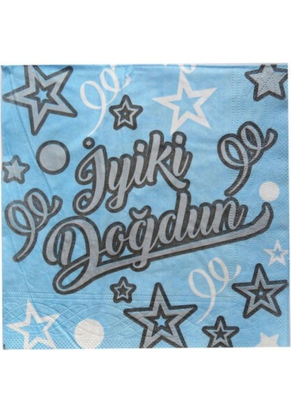 Iyi Ki Doğdun Mavi Peçete Pk:16