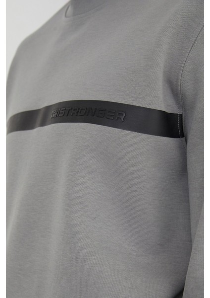You`re Stronger Baskılı Bisiklet Yaka Sweatshirt