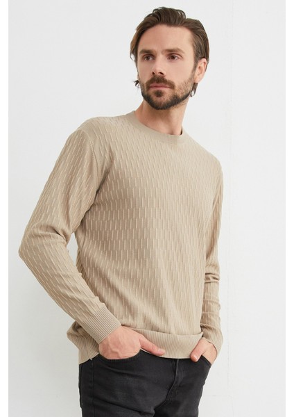 Basic Bisiklet Yaka Triko Kazak