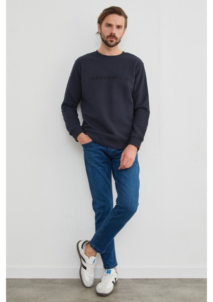 Greenwich Yazı Nakışlı Bisiklet Yaka Sweatshirt modelleri