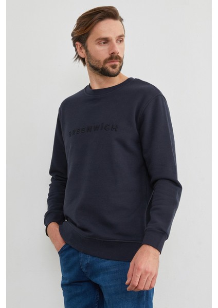 Greenwich Yazı Nakışlı Bisiklet Yaka Sweatshirt fırsatları