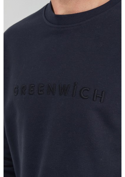 Greenwich Yazı Nakışlı Bisiklet Yaka Sweatshirt indirimleri