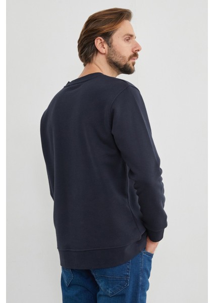 Greenwich Yazı Nakışlı Bisiklet Yaka Sweatshirt
