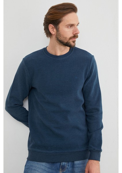 M Harf Nakışlı Fitilli Bisiklet Yaka Sweatshirt fiyatları