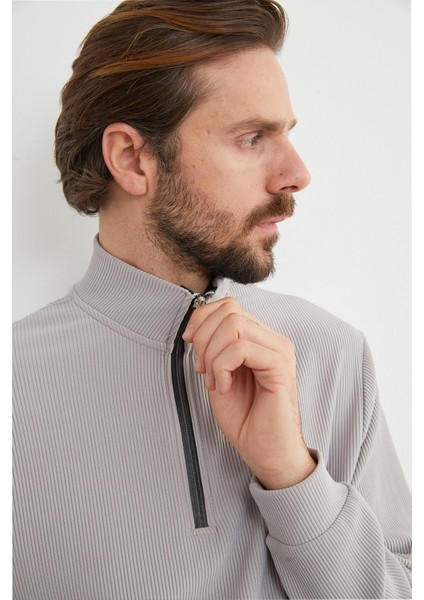 Fitilli Yarım Fermuarlı Sweatshirt fırsatları