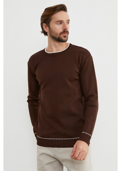 Basic Çizgili Bisiklet Yaka Triko Kazak fiyatları