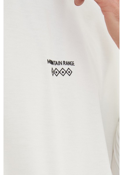 Mountaın Range Yazı Baskılı Kapüşonlu Sweatshirt indirimleri