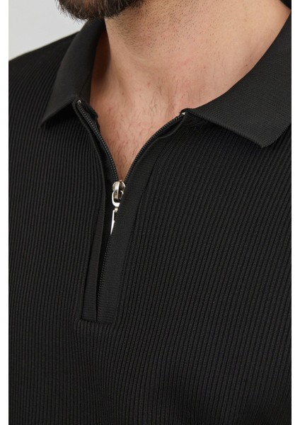 Fitilli Yarım Fermuarlı Triko Kazak modelleri